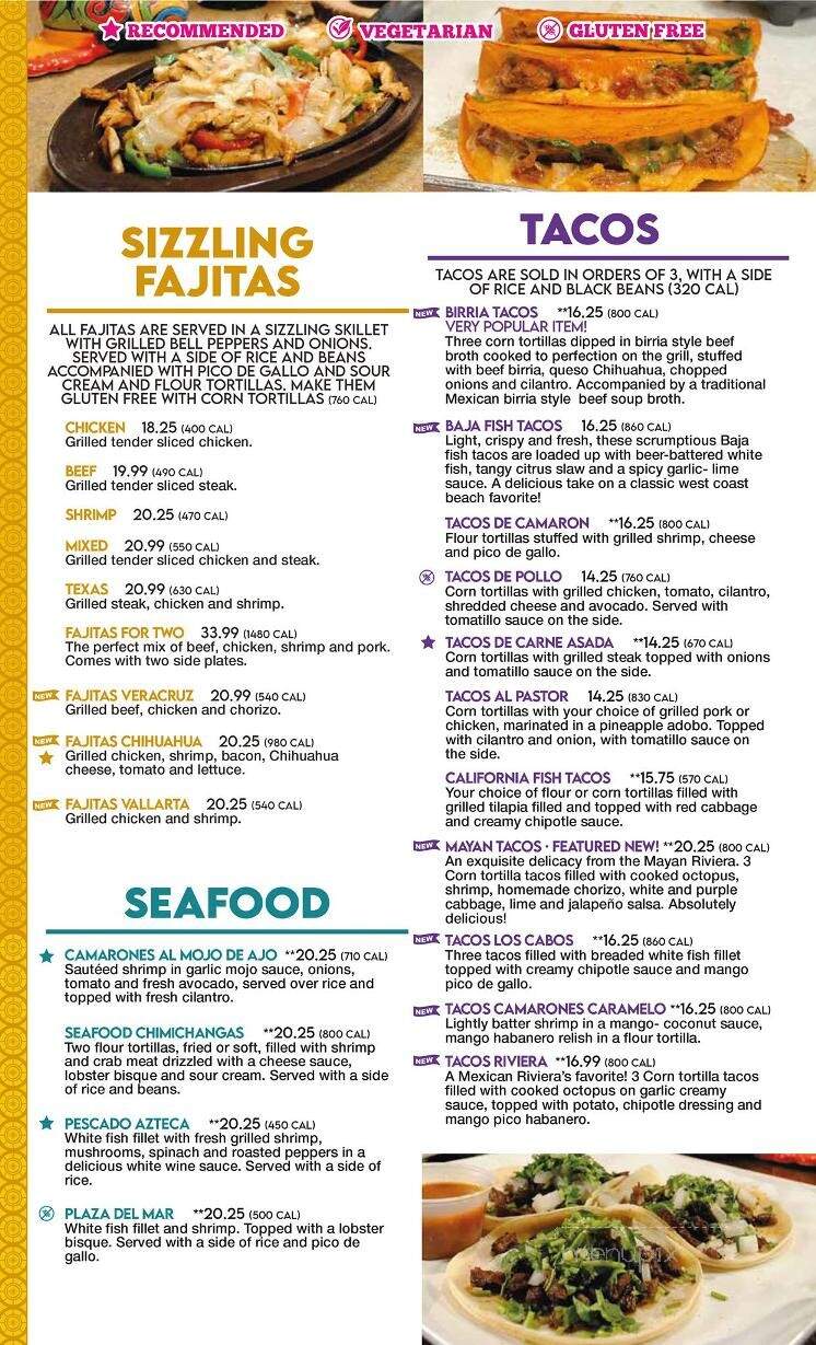 Plaza Azteca - White Oak, PA menu_pic