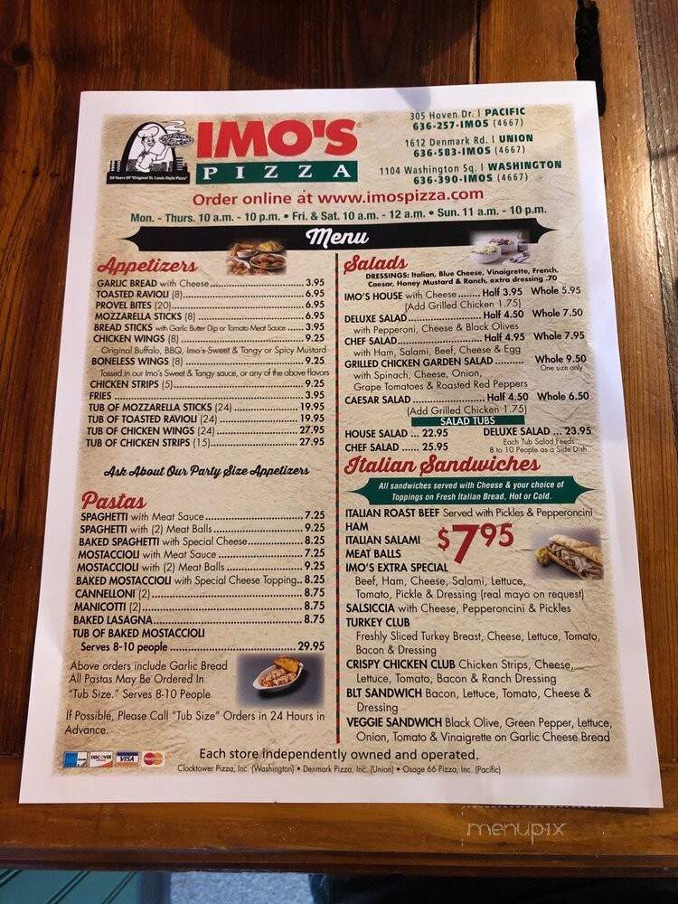 Imo's Pizza - Pacific, MO menu_pic