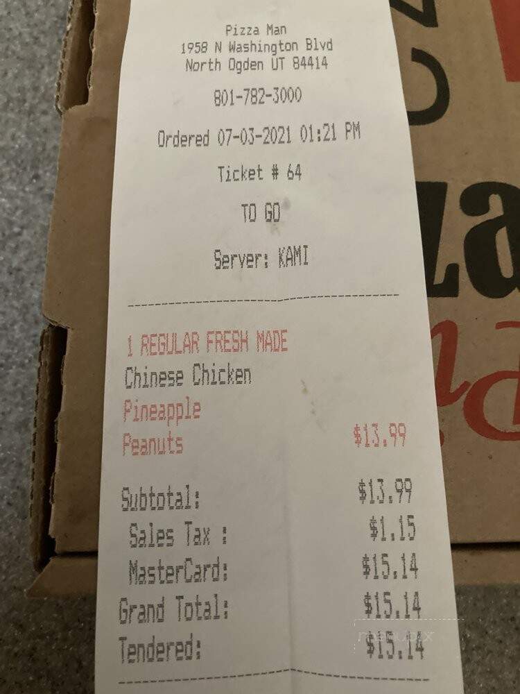 Pizza Man - Ogden, UT menu_pic
