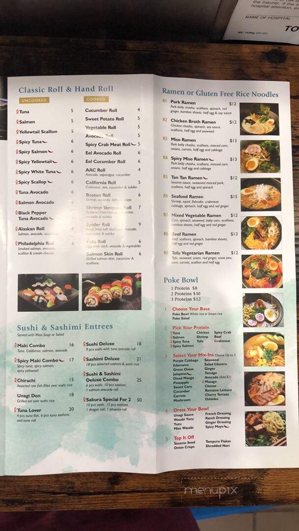 Sakura - Ludlow, MA menu_pic