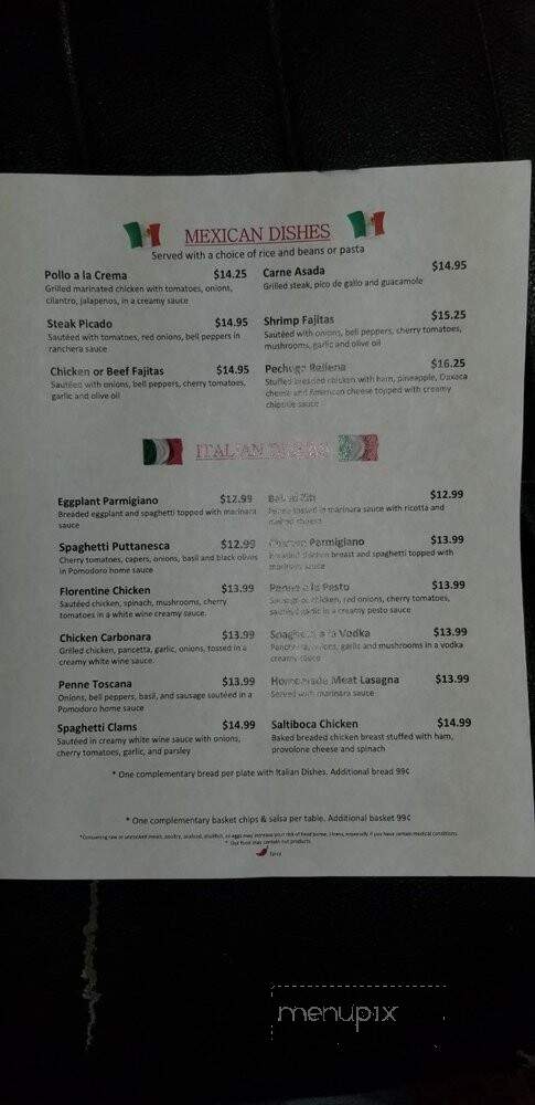 El Paraiso - Chino Valley, AZ menu_pic