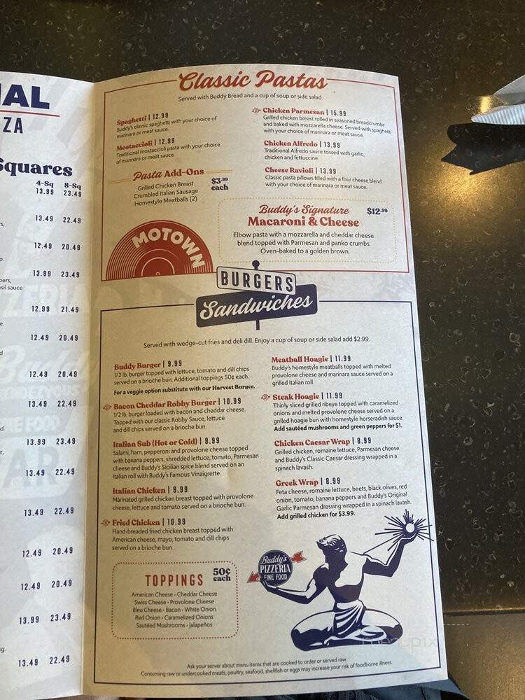 Buddy's Pizza - Lansing, MI menu_pic