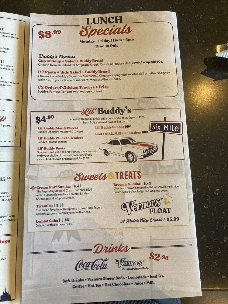 Buddy's Pizza - Lansing, MI menu_pic
