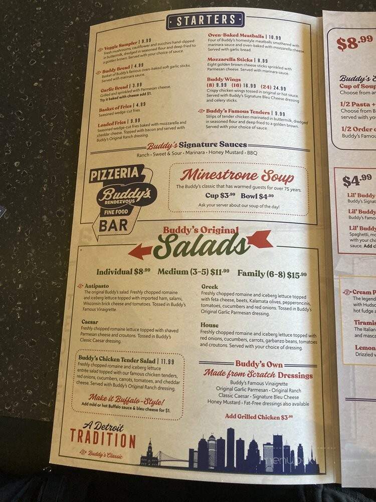 Buddy's Pizza - Lansing, MI menu_pic