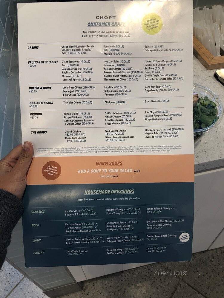 Chopt Creative Salad Co. - Annapolis, MD menu_pic