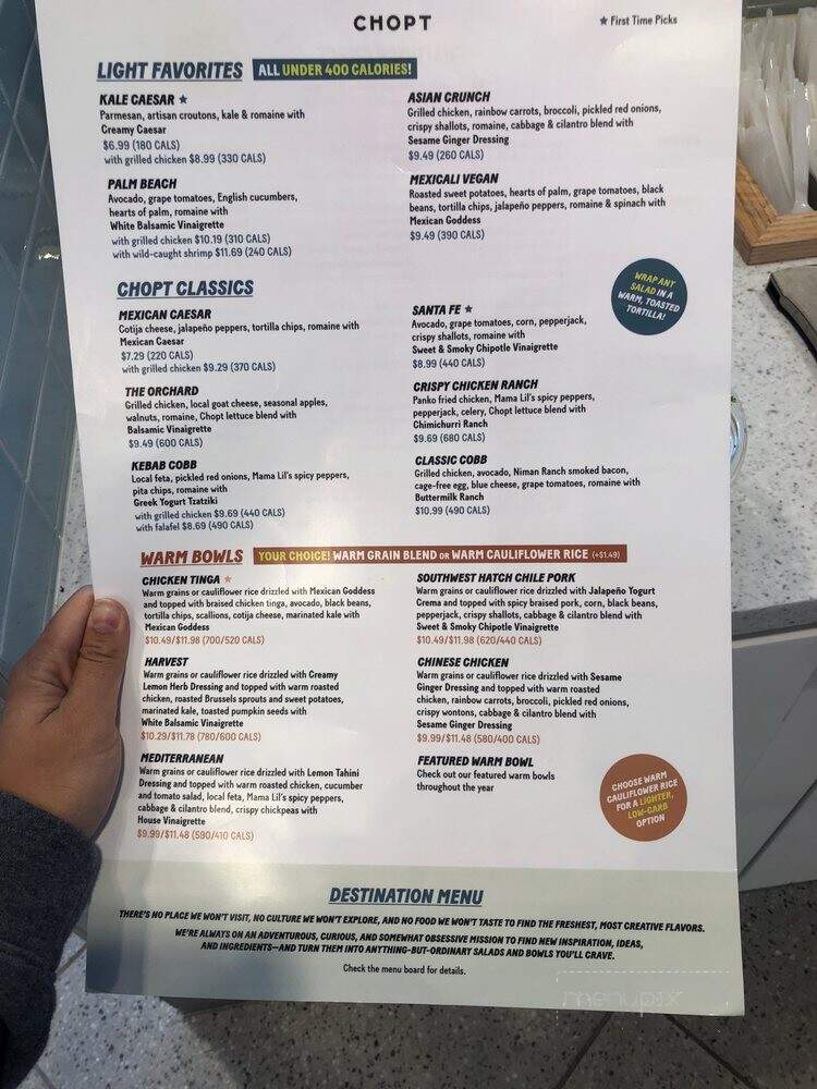 Chopt Creative Salad Co. - Annapolis, MD menu_pic