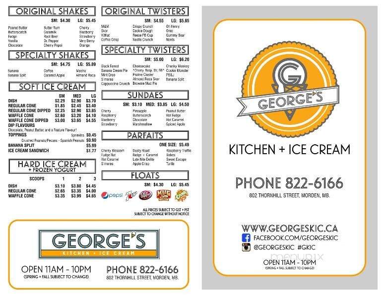 George's Kitchen + Ice Cream - Morden, MB