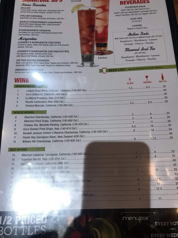 Johnny Carino's Italian - Greenwood, IN menu_pic