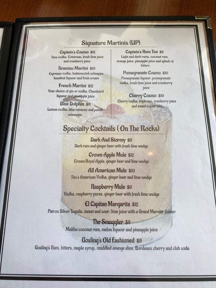 Captain's Table - Ocean City, MD menu_pic