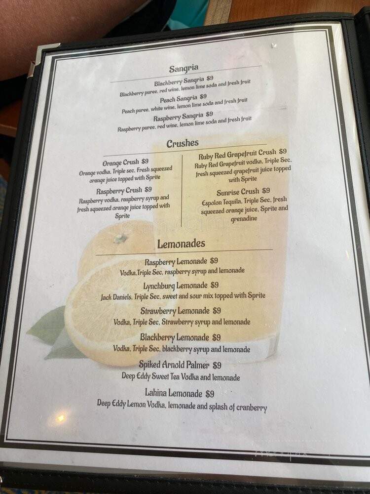 Captain's Table - Ocean City, MD menu_pic