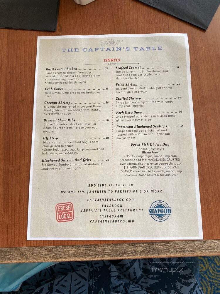 Captain's Table - Ocean City, MD