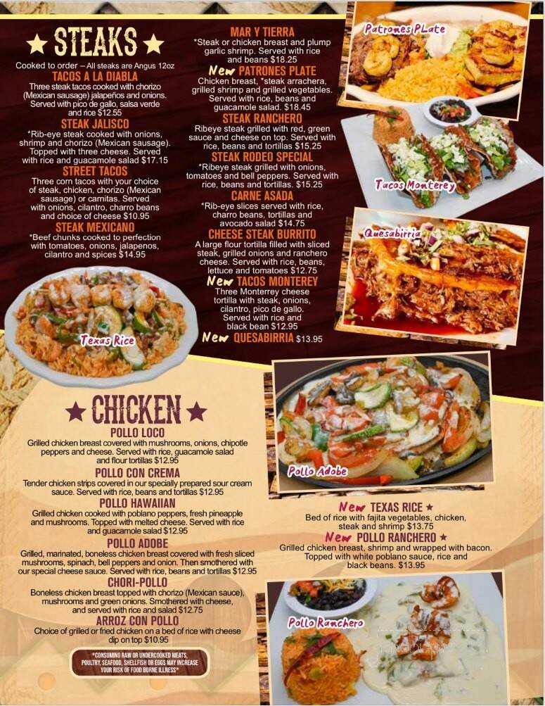 Rodeo Mexican Restaurant - Headland, AL menu_pic