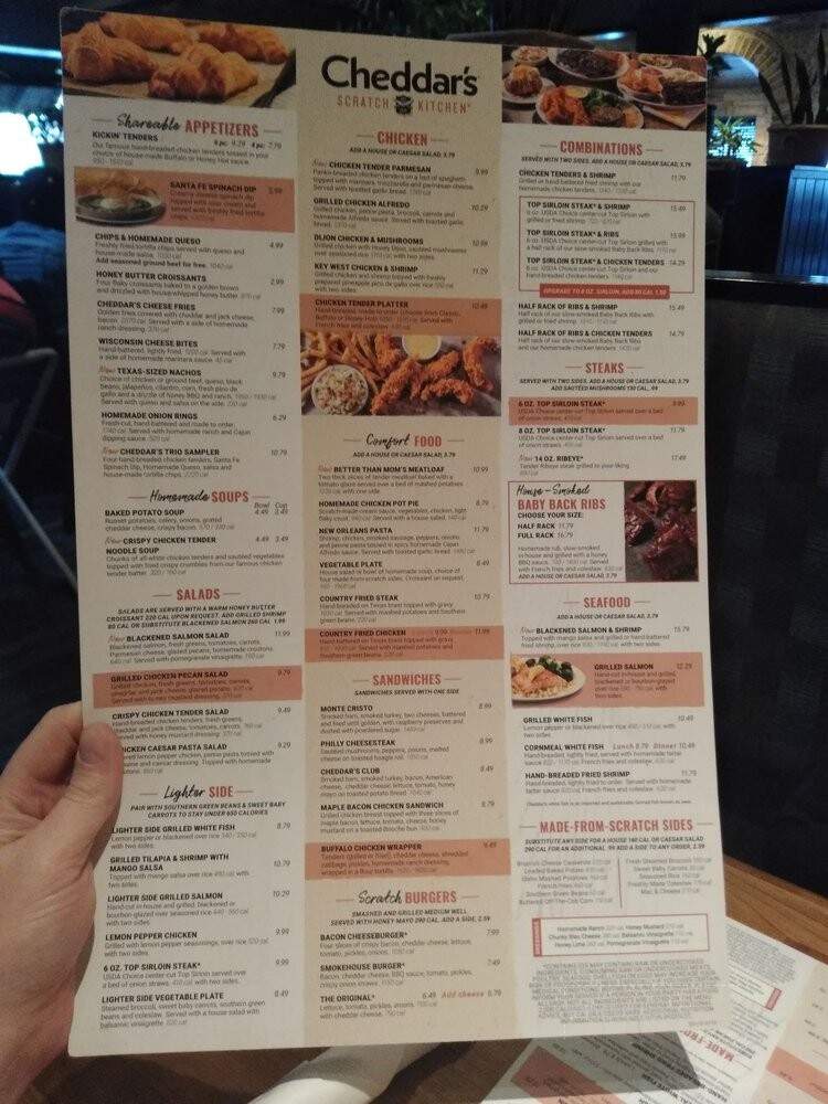 Cheddar's - Pigeon Forge, TN menu_pic