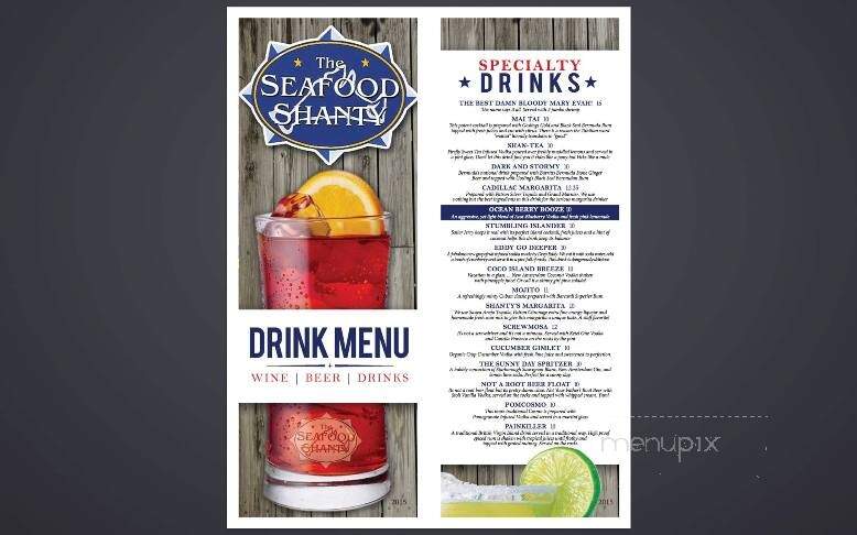 Seafood Shanty - Edgartown, MA menu_pic