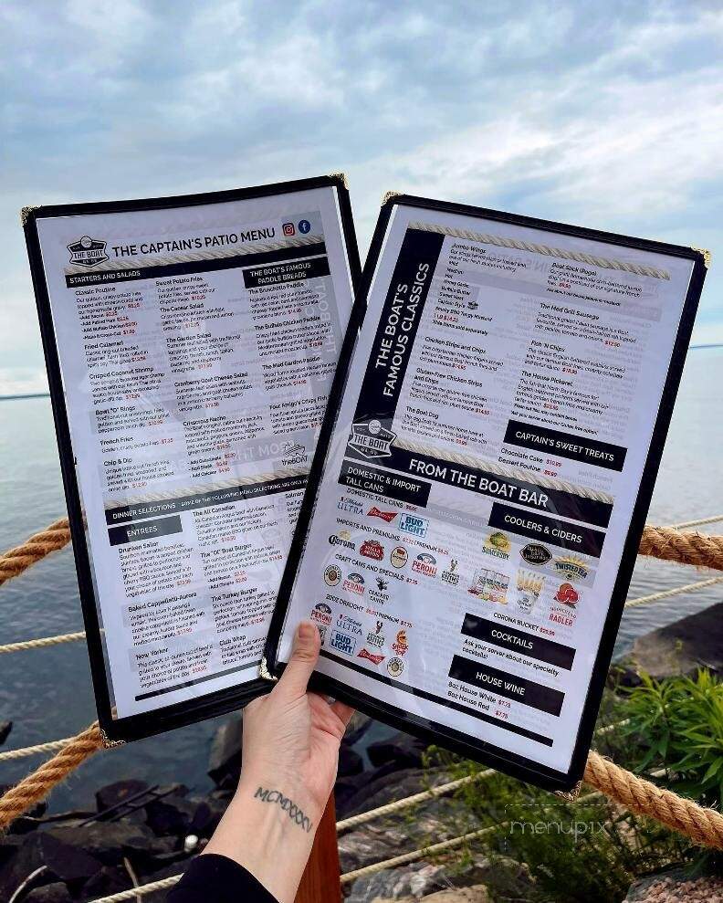 The Boat - North Bay, ON menu_pic
