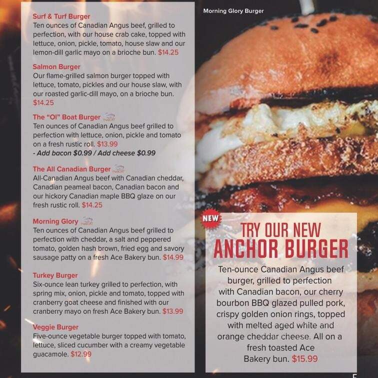 The Boat - North Bay, ON menu_pic