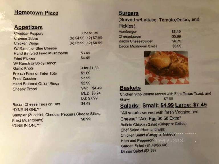 Hometown Pizza - Jewett, TX menu_pic