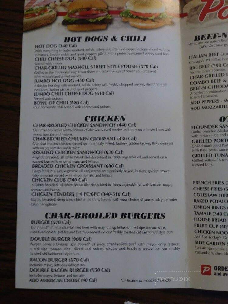 Menu of Portillo's Hot Dogs in Davenport, IA 52807