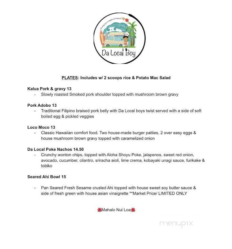 Da Local Boy - Waukegan, IL menu_pic