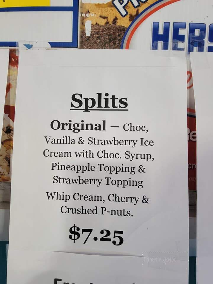 Fractured Banana Ice Cream Shop - Hancock, MD menu_pic