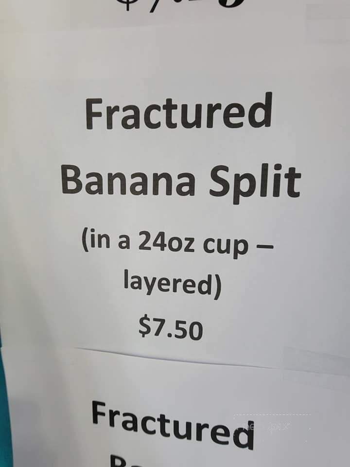Fractured Banana Ice Cream Shop - Hancock, MD menu_pic