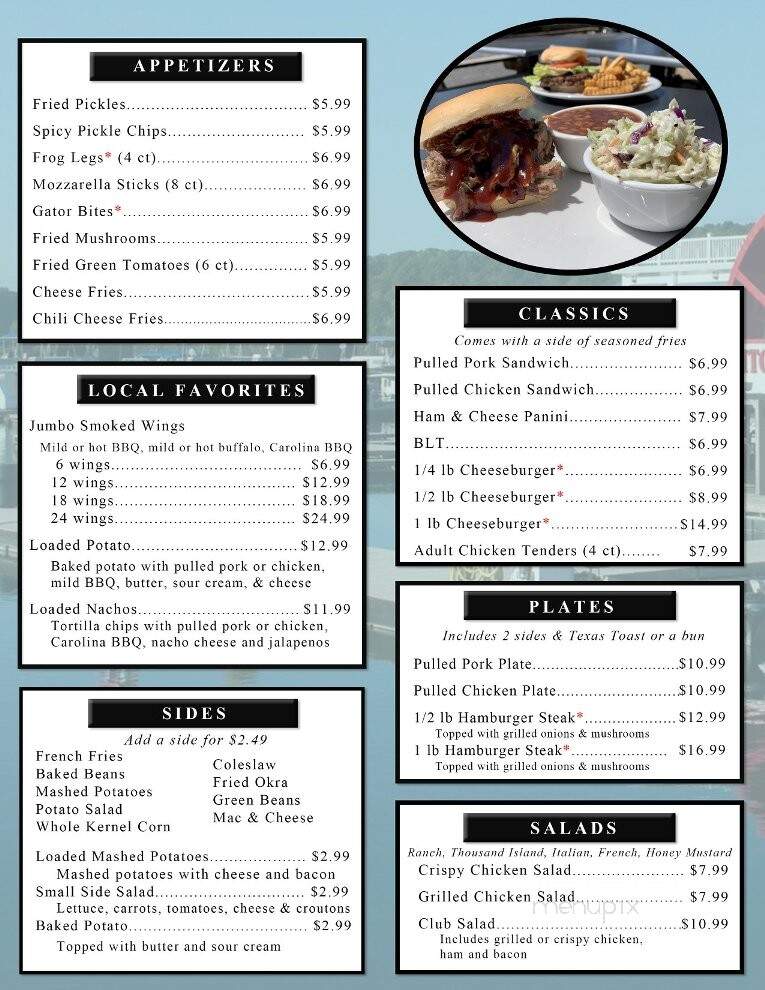 Mitchell Creek Marina - Allons, TN menu_pic