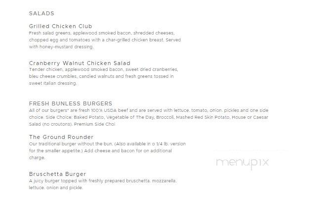 Ground Round Grill & Bar - Worthington, MN menu_pic