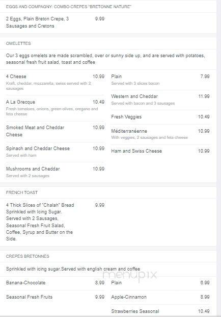 La Barbie's Restaurant - Dorval, QC menu_pic