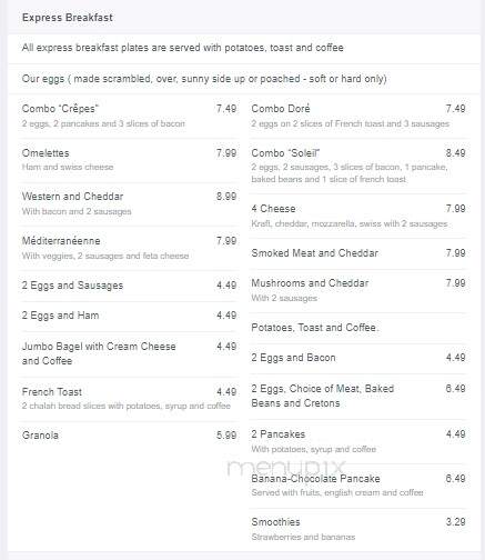 La Barbie's Restaurant - Dorval, QC menu_pic