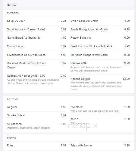 La Barbie's Restaurant - Dorval, QC menu_pic