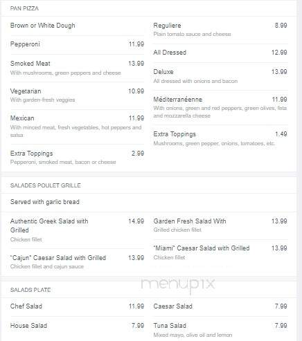 La Barbie's Restaurant - Dorval, QC menu_pic