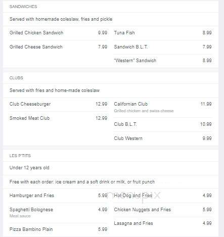 La Barbie's Restaurant - Dorval, QC menu_pic