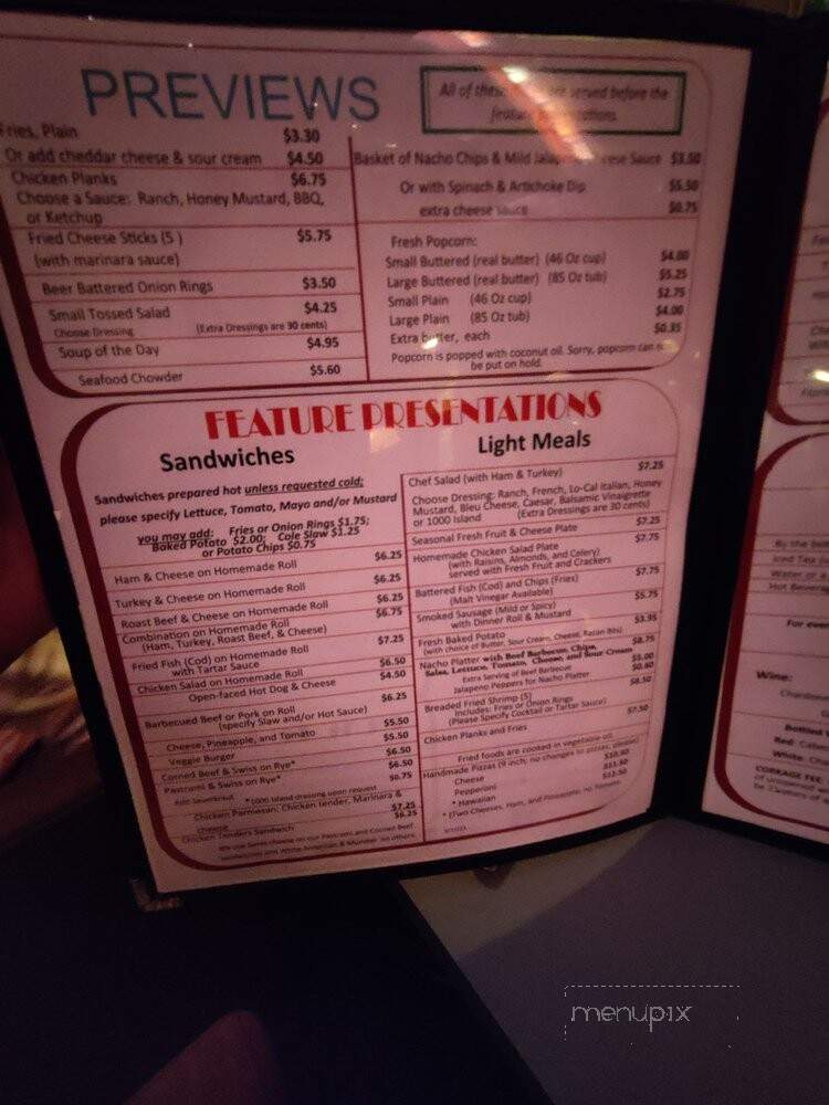 Commodore Theatre - Portsmouth, VA menu_pic