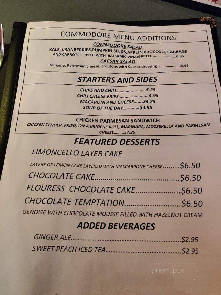Commodore Theatre - Portsmouth, VA menu_pic