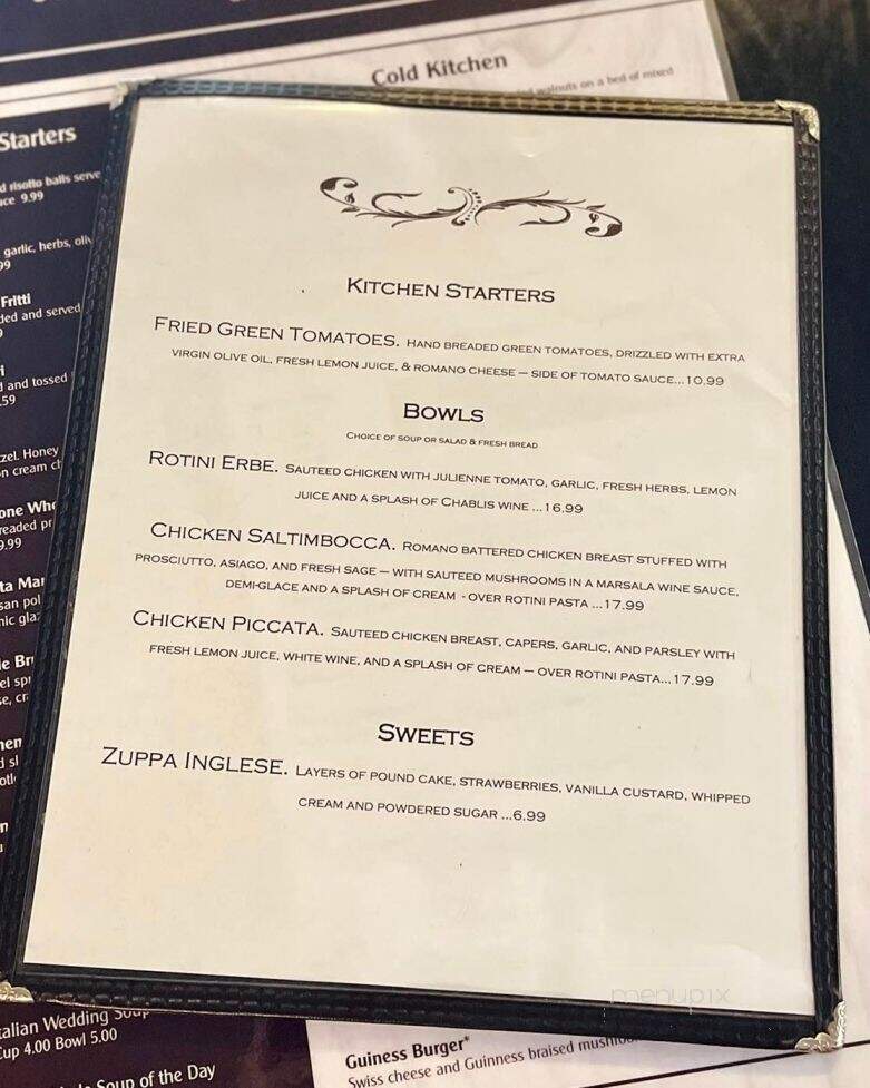 Jaffre's Restaurant & Bar & Six Pack - Greensburg, PA menu_pic