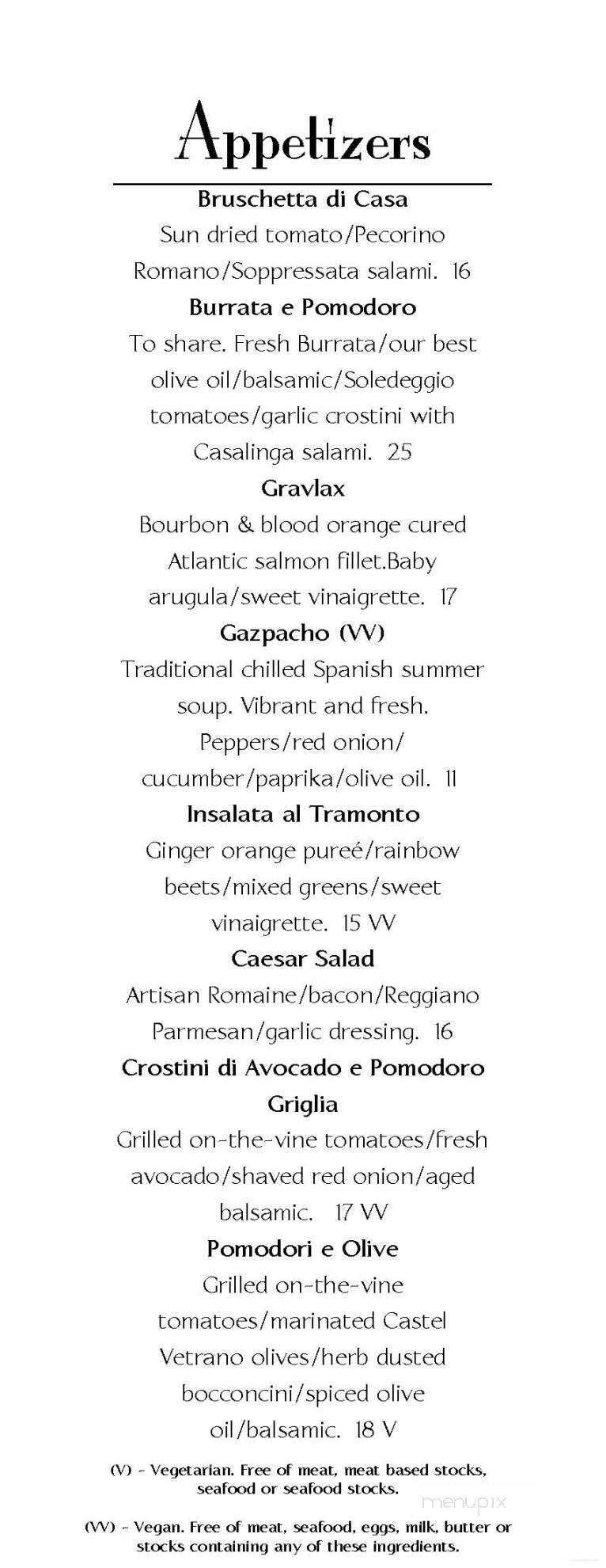 Bistro 54 Italiano - Perth, ON menu_pic