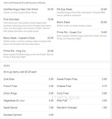 Captain's Table - Monroe, NY menu_pic