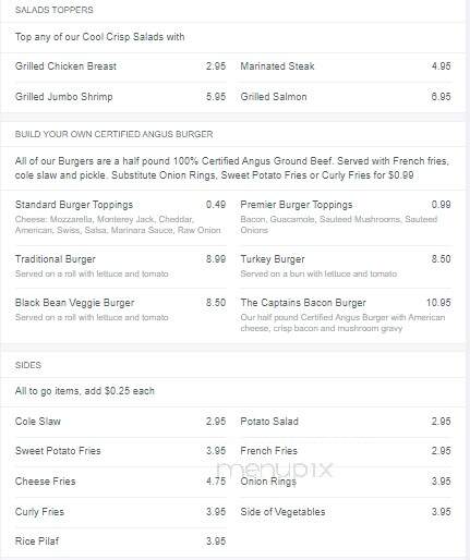 Captain's Table - Monroe, NY menu_pic