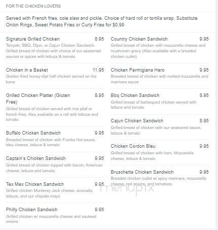 Captain's Table - Monroe, NY menu_pic