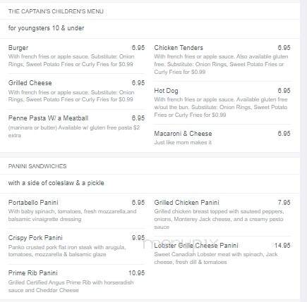 Captain's Table - Monroe, NY menu_pic