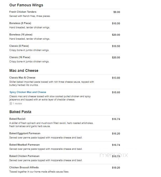 Antonio's Pizza - Newport, RI menu_pic
