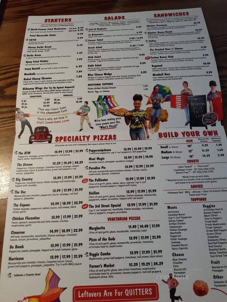 Hideaway Pizza - Moore, OK menu_pic