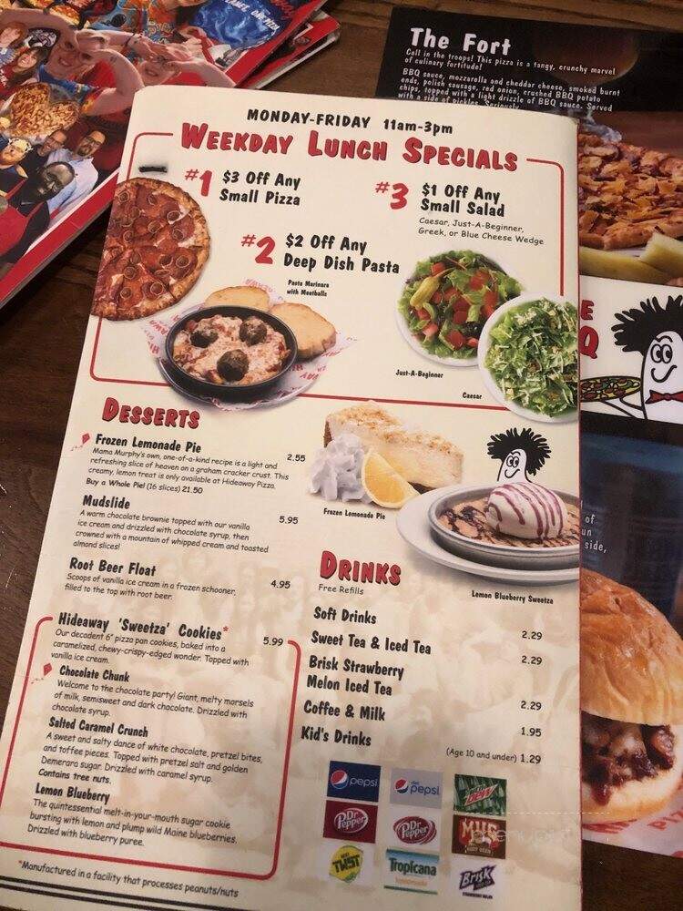 Hideaway Pizza - Moore, OK menu_pic