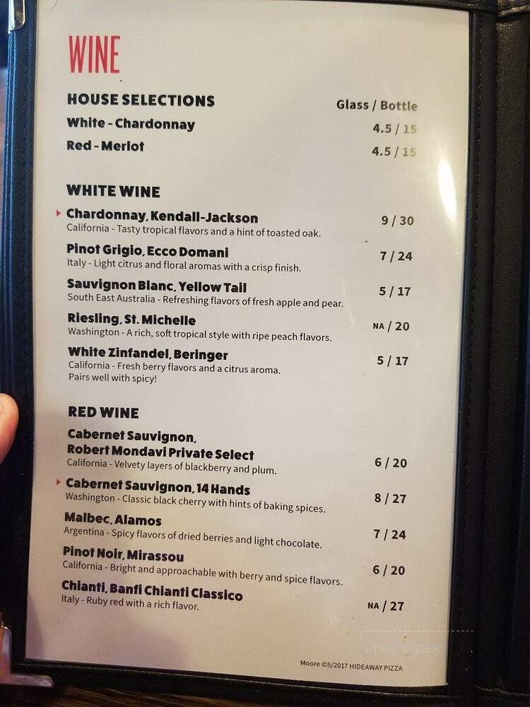 Hideaway Pizza - Moore, OK menu_pic