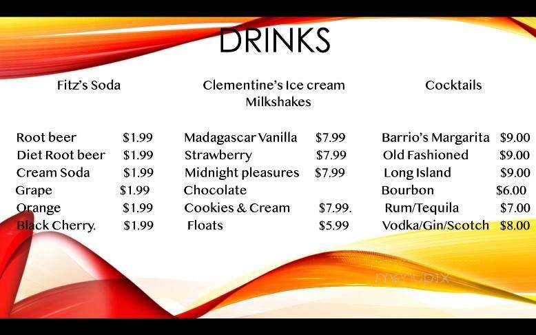 Barrio - Clayton, MO menu_pic