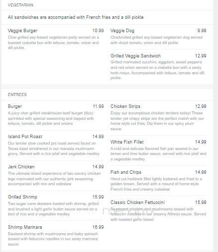 Carousel Cafe - Toronto Islands, ON menu_pic