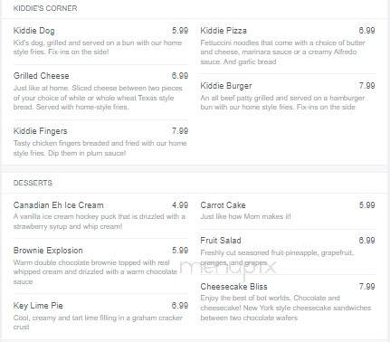 Carousel Cafe - Toronto Islands, ON menu_pic