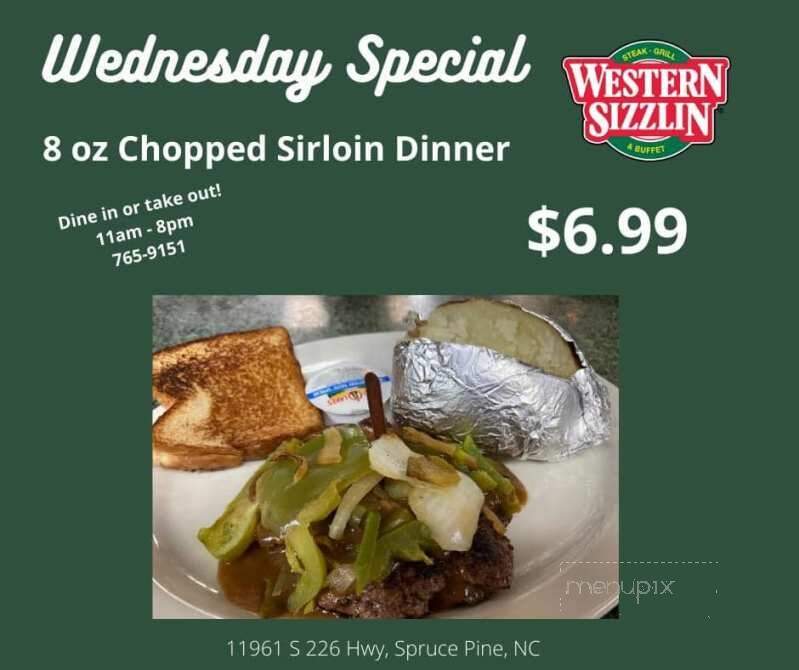 Western Sizzlin Steak & More - Spruce Pine, NC menu_pic