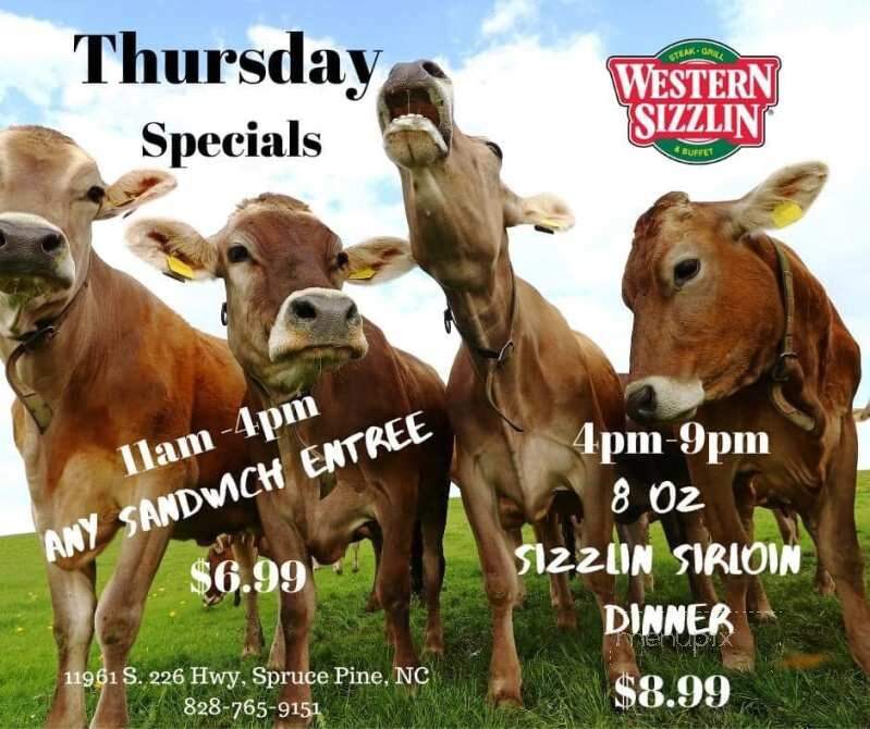 Western Sizzlin Steak & More - Spruce Pine, NC menu_pic