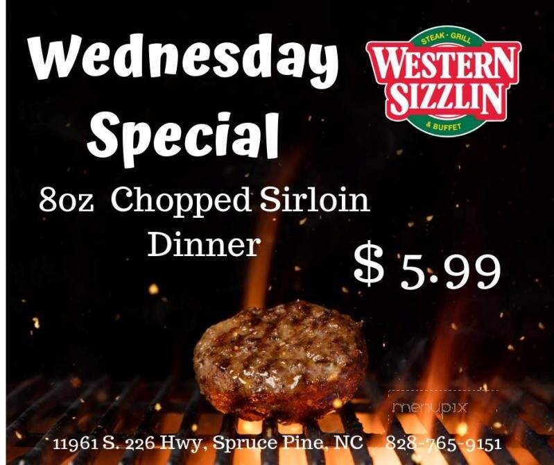 Western Sizzlin Steak & More - Spruce Pine, NC menu_pic